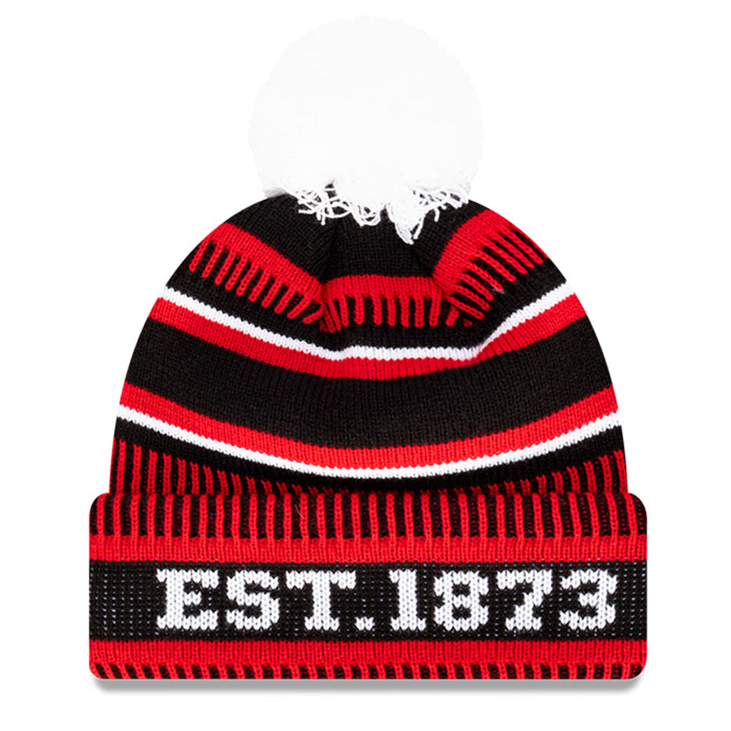 St Kilda Saints Beanie 2022 AFL Established Date Pom Knit New Era